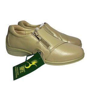 Ortho-Line by Hoopoe Women's Sz 5 Cream Side Zip Closure Comfort Shoes NWT